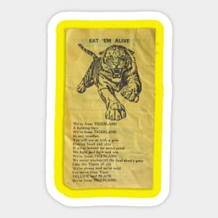 Richmond Tigers - Retro Grungy Look - TEAM SONG SHEET Sticker